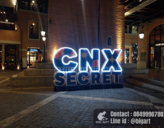 รับทำตัวอักษรกล่องไฟevent  letter lightbox cnx secret ร้านป้ายเชียงใหม่